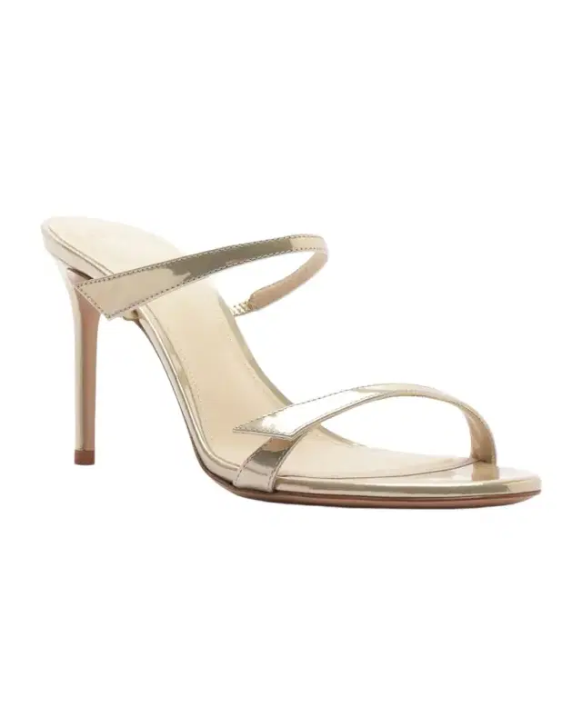 85mm Tita Metallic Leather Mule Sandals