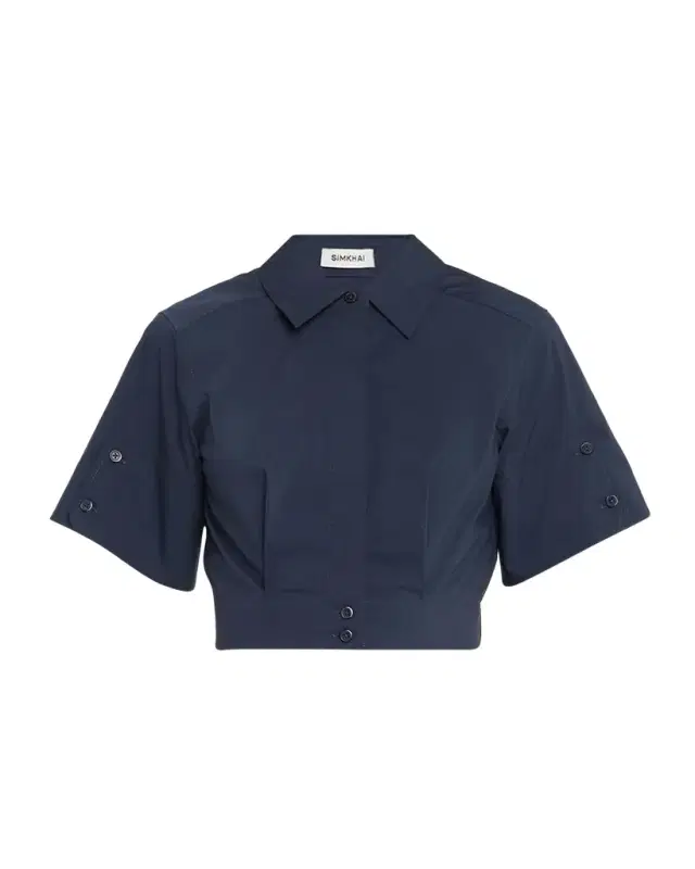 Sabrina Cropped Short-Sleeve Top