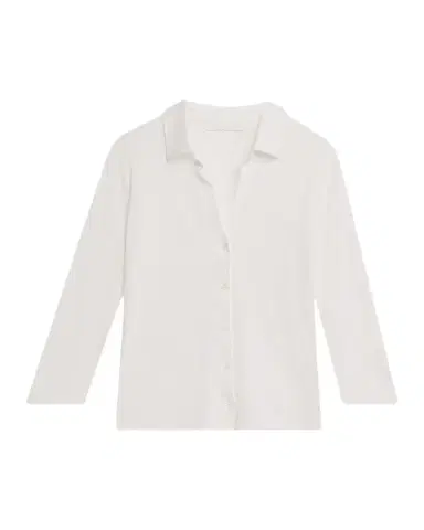 MAJESTIC FILATURES 3/4-Sleeve Stretch Linen Shirt | Thumbnail 1