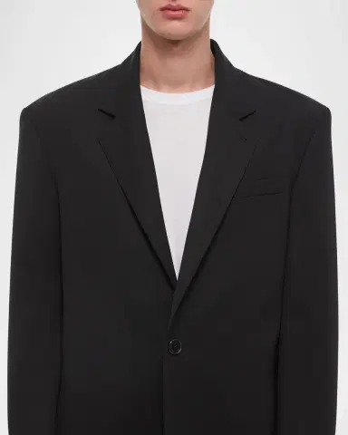 Helmut Lang Men's Wool Gabardine Relaxed-Fit Blazer | Thumbnail 4