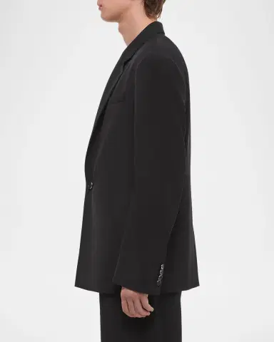 Helmut Lang Men's Wool Gabardine Relaxed-Fit Blazer | Thumbnail 6