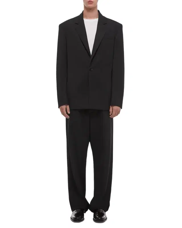 Men's Wool Gabardine Relaxed-Fit Blazer