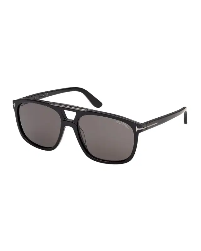 TOM FORD Men 's Brianna Acetate Navigator Sunglasses