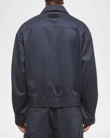 Helmut Lang Men's Cotton Flap-Pocket Bomber Jacket | Thumbnail 2 Helmut Lang Men's Cotton Flap-Pocket Bomber Jacket | Thumbnail 2