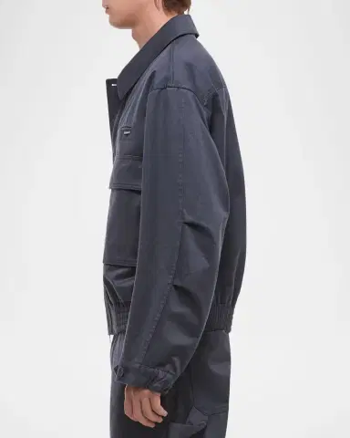 Helmut Lang Men's Cotton Flap-Pocket Bomber Jacket | Thumbnail 6 Helmut Lang Men's Cotton Flap-Pocket Bomber Jacket | Thumbnail 6