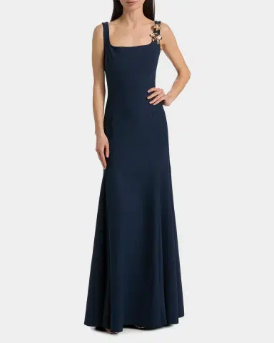 Chiara Boni La Petite Robe Lores Square-Neck Stretch Jersey Godet Gown | Thumbnail 2 Chiara Boni La Petite Robe Lores Square-Neck Stretch Jersey Godet Gown | Thumbnail 2