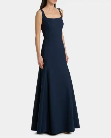 Chiara Boni La Petite Robe Lores Square-Neck Stretch Jersey Godet Gown | Thumbnail 4 Chiara Boni La Petite Robe Lores Square-Neck Stretch Jersey Godet Gown | Thumbnail 4