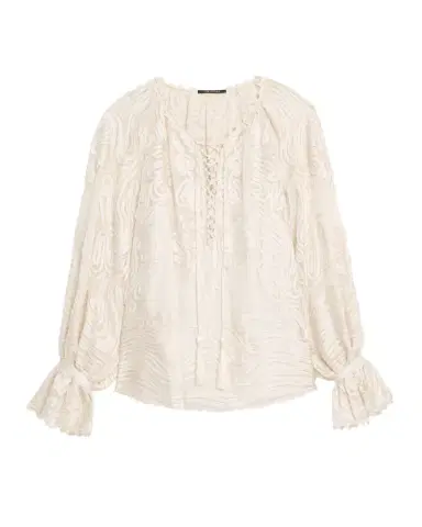 Kobi Halperin Florence Embroidered Lace-Up Blouse | Thumbnail 1 Kobi Halperin Florence Embroidered Lace-Up Blouse | Thumbnail 1