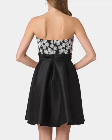 Shoshanna Mandy Strapless High-Low Taffeta Mini Dress | Thumbnail 2 Shoshanna Mandy Strapless High-Low Taffeta Mini Dress | Thumbnail 2