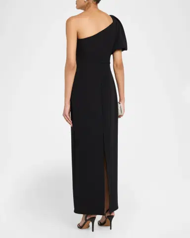 Shoshanna Perla One-Shoulder Stretch Crepe Gown | Thumbnail 3 Shoshanna Perla One-Shoulder Stretch Crepe Gown | Thumbnail 3
