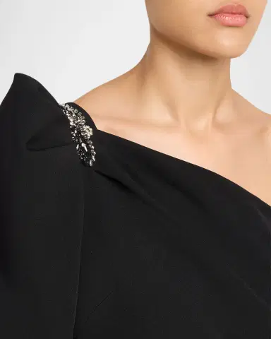 Shoshanna Perla One-Shoulder Stretch Crepe Gown | Thumbnail 5 Shoshanna Perla One-Shoulder Stretch Crepe Gown | Thumbnail 5