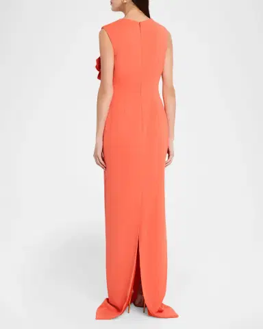 BADGLEY MISCHKA Sleeveless Draped Column Gown | Thumbnail 3
