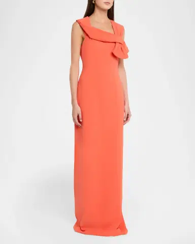 BADGLEY MISCHKA Sleeveless Draped Column Gown | Thumbnail 4