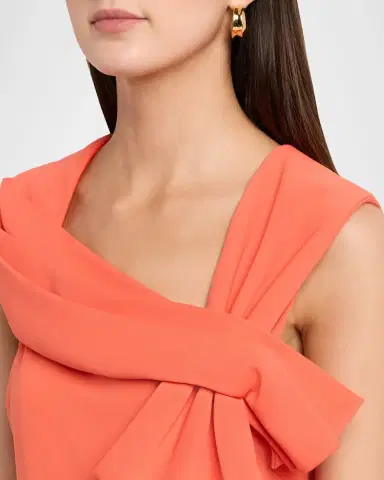 BADGLEY MISCHKA Sleeveless Draped Column Gown | Thumbnail 5