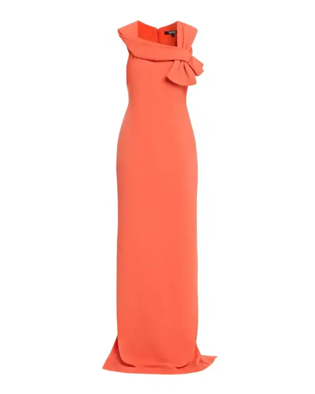 Sleeveless Draped Column Gown