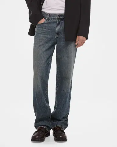 Helmut Lang Men's Wardrobe Wide-Leg Denim Jeans | Thumbnail 6