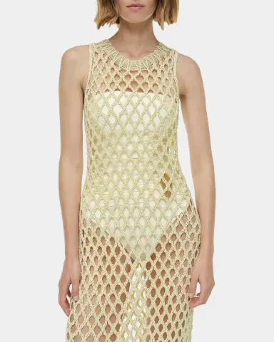 SIMKHAI Jensen Macrame Midi Dress | Thumbnail 4 SIMKHAI Jensen Macrame Midi Dress | Thumbnail 4