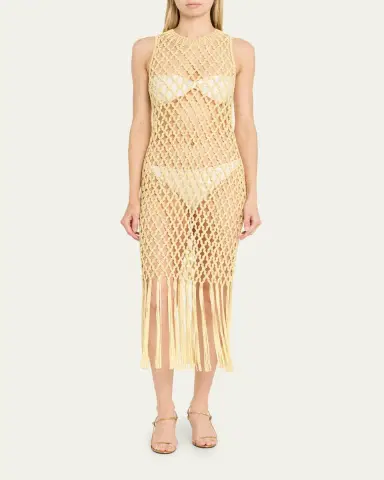 SIMKHAI Jensen Macrame Midi Dress | Thumbnail 6 SIMKHAI Jensen Macrame Midi Dress | Thumbnail 6