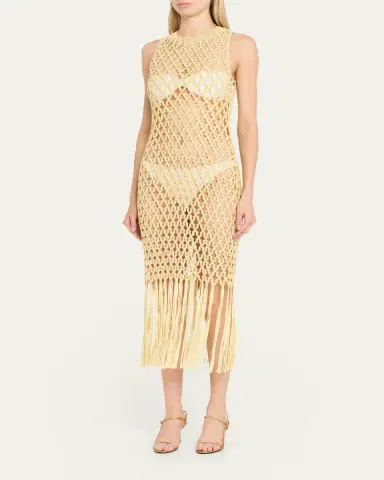 SIMKHAI Jensen Macrame Midi Dress | Thumbnail 8 SIMKHAI Jensen Macrame Midi Dress | Thumbnail 8