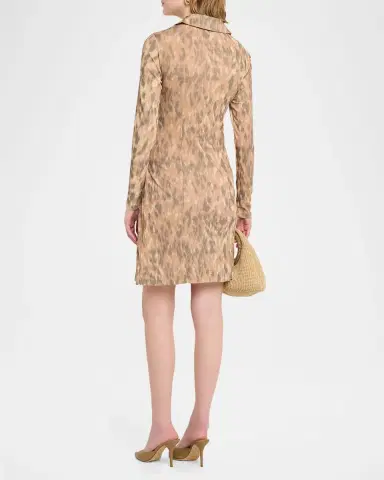 Ganni Printed Marl Mesh Shirtdress | Thumbnail 2 Ganni Printed Marl Mesh Shirtdress | Thumbnail 2