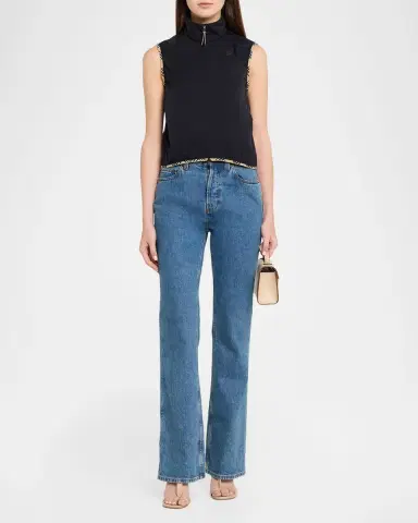 Burberry Aimee Check-Trim Perforated Nylon Vest | Thumbnail 2 Burberry Aimee Check-Trim Perforated Nylon Vest | Thumbnail 2