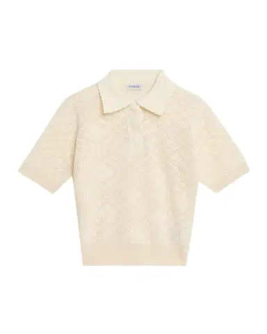 Burberry Petra Check-Knit Wool-Silk Polo Shirt | Thumbnail 1 Burberry Petra Check-Knit Wool-Silk Polo Shirt | Thumbnail 1