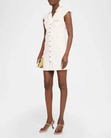 PAIGE Jaxsyn Denim Mini Dress | Thumbnail 4 PAIGE Jaxsyn Denim Mini Dress | Thumbnail 4