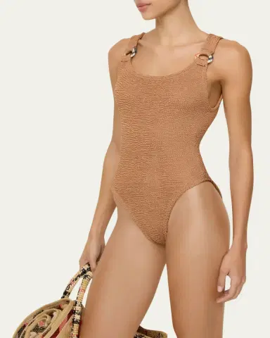 Burberry x Hunza G Domino One-Piece Swimsuit | Thumbnail 5