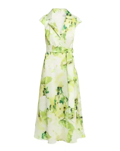 BADGLEY MISCHKA Floral-Print Pebble Gazar Midi Dress | Thumbnail 1