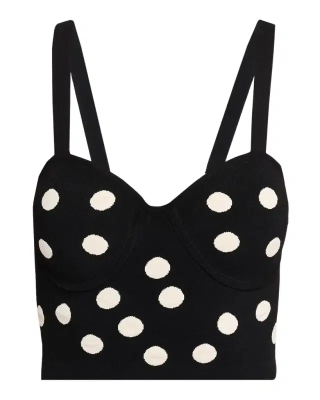 Tula Polka Dot Knit Bra Top