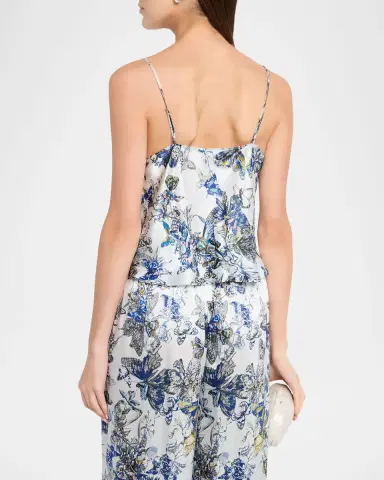 L'AGENCE Calista Cowl-Neck Silk Camisole | Thumbnail 2