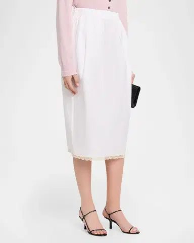 Maria McManus Lace-Trim Midi Tulip Skirt | Thumbnail 3 Maria McManus Lace-Trim Midi Tulip Skirt | Thumbnail 3