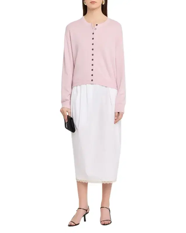 MARIA MCMANUS Lace-Trim Midi Tulip Skirt