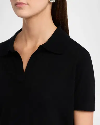 ANINE BING Moni Cashmere-Blend Polo Sweater | Thumbnail 5 ANINE BING Moni Cashmere-Blend Polo Sweater | Thumbnail 5