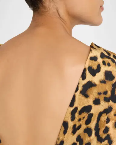 Alaïa Leopard-Print Balloon-Sleeve Backless Bodysuit | Thumbnail 5 Alaïa Leopard-Print Balloon-Sleeve Backless Bodysuit | Thumbnail 5