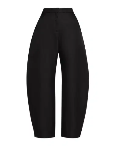 Alaïa High-Rise Wool Round Barrel-Leg Pants | Thumbnail 1 Alaïa High-Rise Wool Round Barrel-Leg Pants | Thumbnail 1