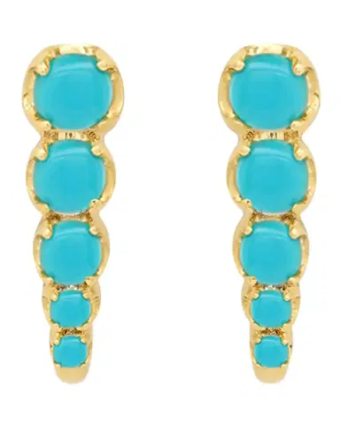 Jennifer Meyer Graduated Illusion Set Turquoise Edith Stud Earrings | Thumbnail 2