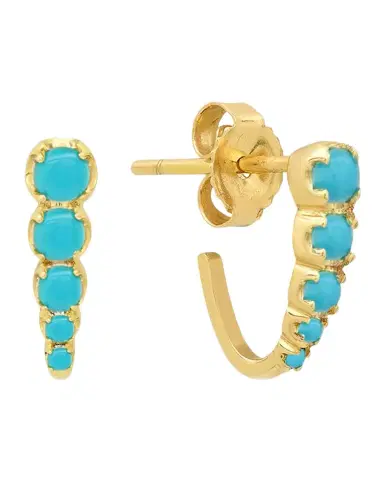 Jennifer Meyer Graduated Illusion Set Turquoise Edith Stud Earrings | Thumbnail 1