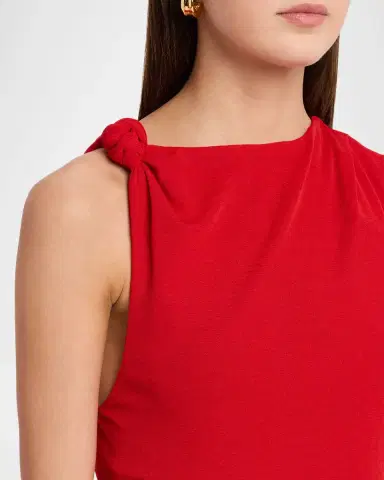 Ganni Draped Marl Mesh Midi Dress | Thumbnail 5 Ganni Draped Marl Mesh Midi Dress | Thumbnail 5