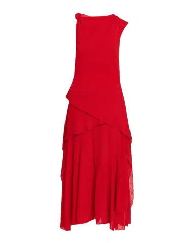Ganni Draped Marl Mesh Midi Dress | Thumbnail 1 Ganni Draped Marl Mesh Midi Dress | Thumbnail 1