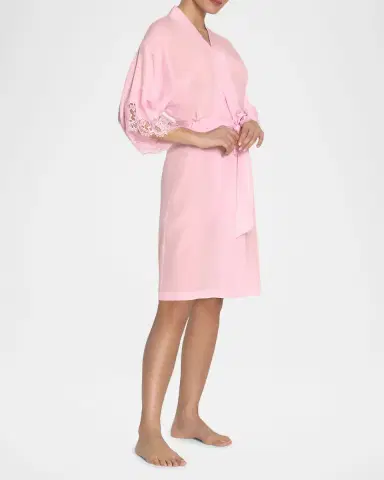 Lise Charmel Lace-Trim Silk Crepe Robe | Thumbnail 4 Lise Charmel Lace-Trim Silk Crepe Robe | Thumbnail 4