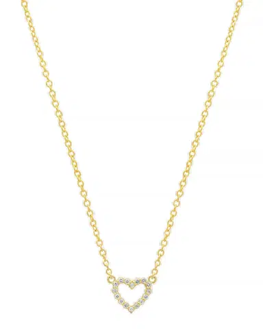 Jennifer Meyer 18K Open Heart Necklace with Diamonds | Thumbnail 2