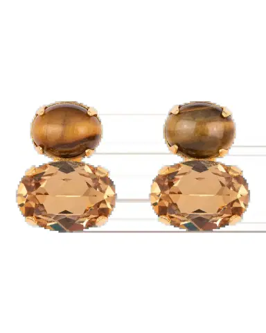Jennifer Behr Yvette Earrings, Tigers Eye | Thumbnail 2