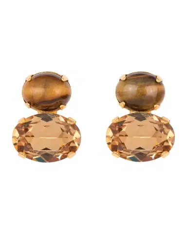Jennifer Behr Yvette Earrings, Tigers Eye | Thumbnail 1