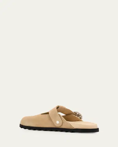 Roger Vivier Slidy Viv Suede T-Strap Mules | Thumbnail 6 Roger Vivier Slidy Viv Suede T-Strap Mules | Thumbnail 6