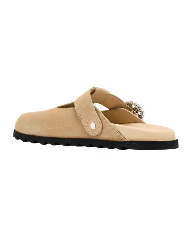 Roger Vivier Slidy Viv Suede T-Strap Mules | Thumbnail 1 Roger Vivier Slidy Viv Suede T-Strap Mules | Thumbnail 1