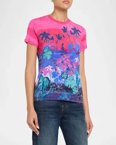 Johnny Was The Janie Favorite Ombre Floral Tee | Thumbnail 4