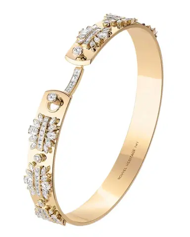 Nouvel Heritage 18K Yellow Gold The Birdsong Lover Diamond Bangle | Thumbnail 1 Nouvel Heritage 18K Yellow Gold The Birdsong Lover Diamond Bangle | Thumbnail 1