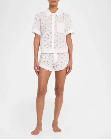 Polo Ralph Lauren Eyelet-Embroidered Cotton Pajama Set | Thumbnail 2