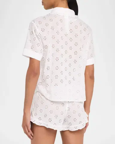 Polo Ralph Lauren Eyelet-Embroidered Cotton Pajama Set | Thumbnail 3
